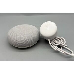 Google Nest Mini (2nd Gen) Smart Speaker & Cable - Chalk - Tested